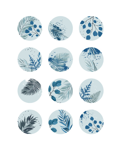 突出封面设置抽象的植物图片下载