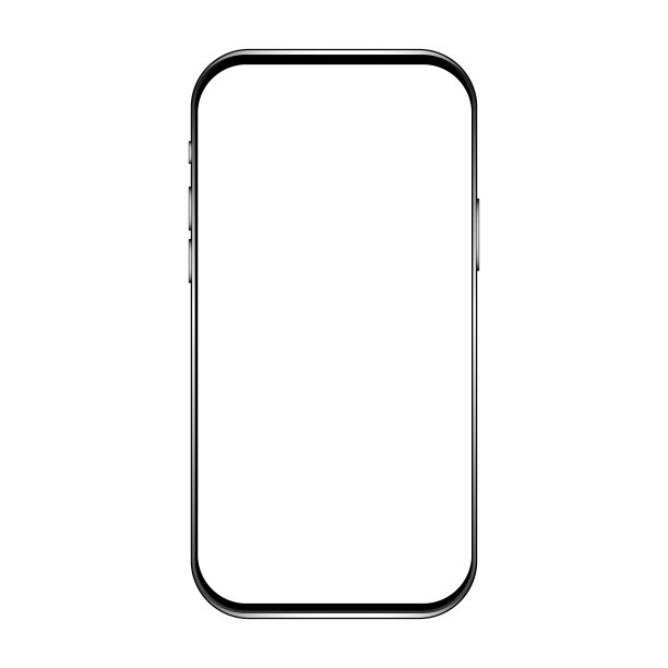 真实的智能手机模型与空白屏幕图片下载