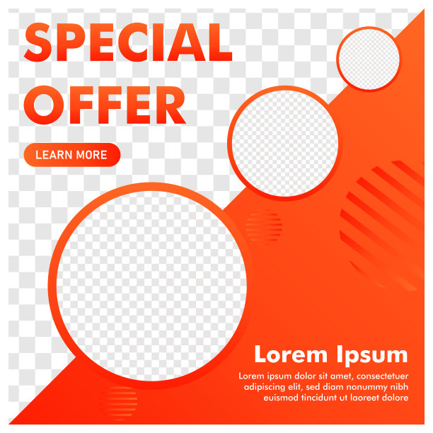 社交媒体帖子设计。宣传横幅。准备使用矢量设计模板。图片下载