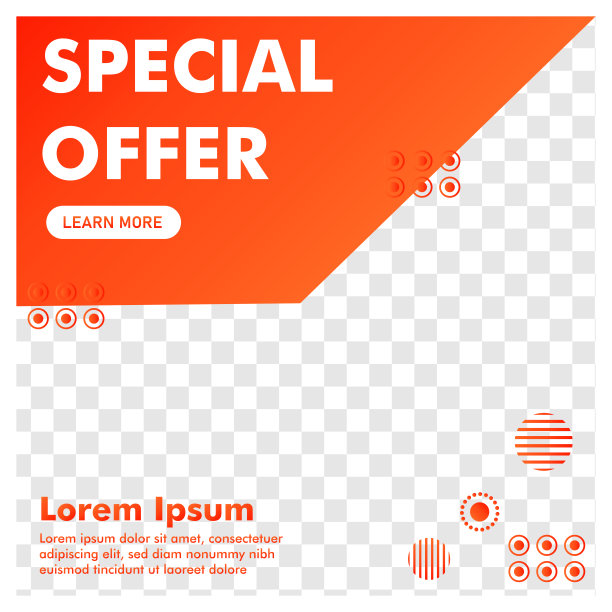 社交媒体帖子设计。宣传横幅。准备使用矢量设计模板。图片下载