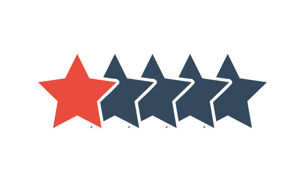 5星矢量图标，客户产品评级或反馈图片下载