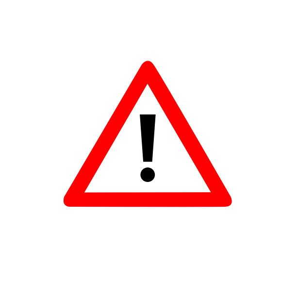 红色的三角形谨慎。图片下载