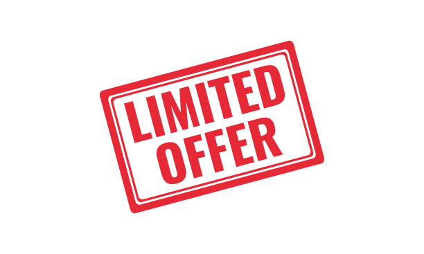 限量发售，红色矢量邮票图片下载