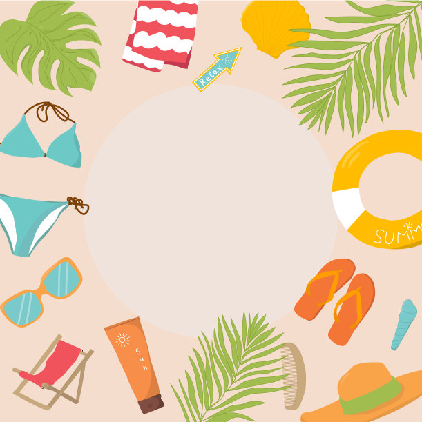 夏季促销横幅的模板。图片下载