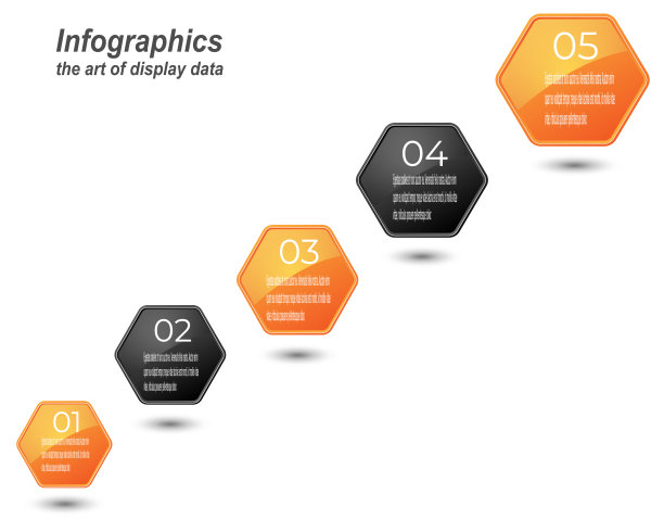 信息图表设计模板。想法显示信息，排名和统计。图片下载
