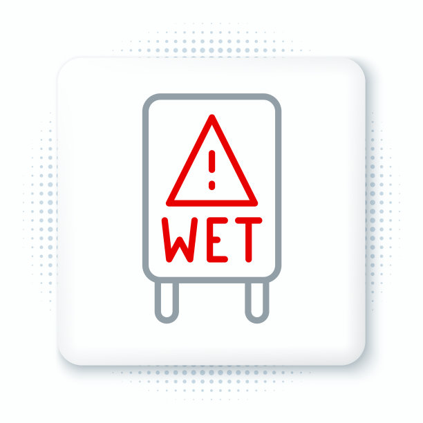 线路湿地板和正在清洁的图标图片下载