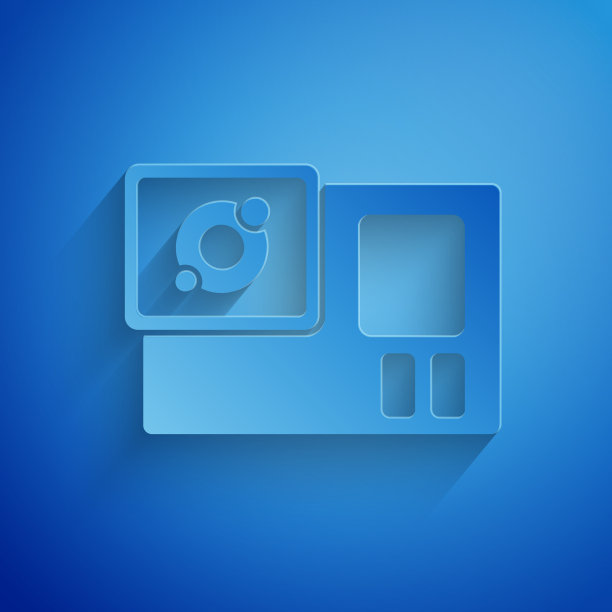 剪纸动作极端相机图标孤立上图片下载