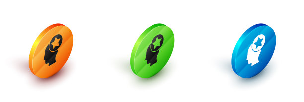 等距美国头图标孤立在白色图片下载