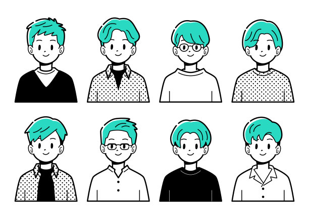 青年插画图片下载