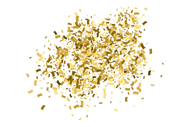 金色的五彩纸屑。图片下载