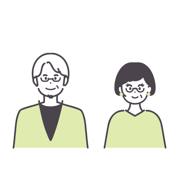 这是资深男女的简单例子。向量。图片下载