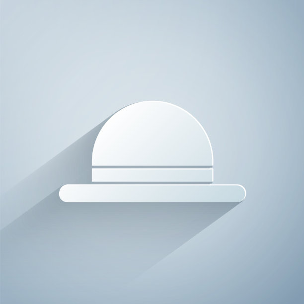 剪纸小丑帽图标孤立在灰色图片下载