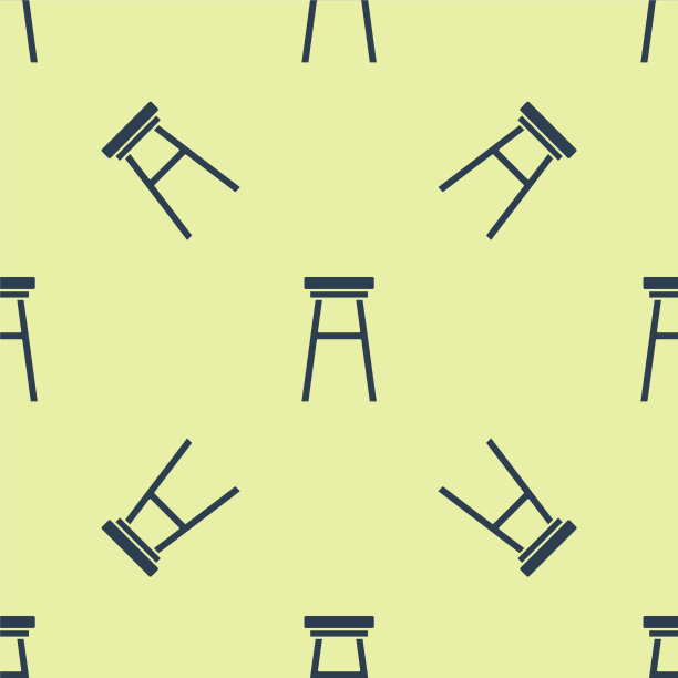 蓝色椅子图标隔离无缝图案上图片下载