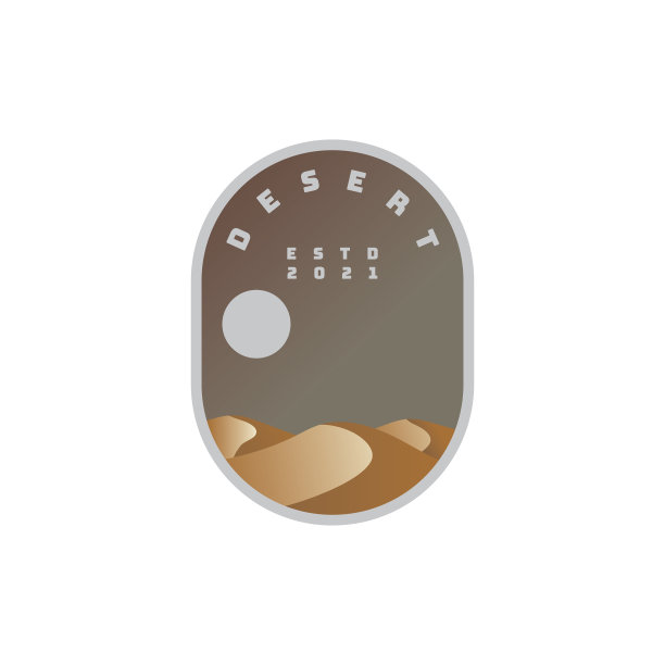 沙漠标志徽章图片下载