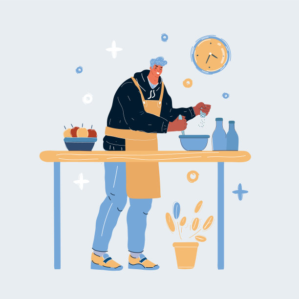 男人在煮蔬菜图片下载