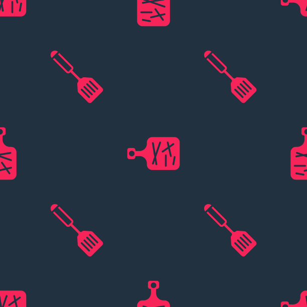 将抹刀和切菜板设置为无缝图案图片下载