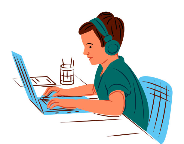 拿着笔记本电脑的孩子在阴影中留下了清晰的线条图片下载