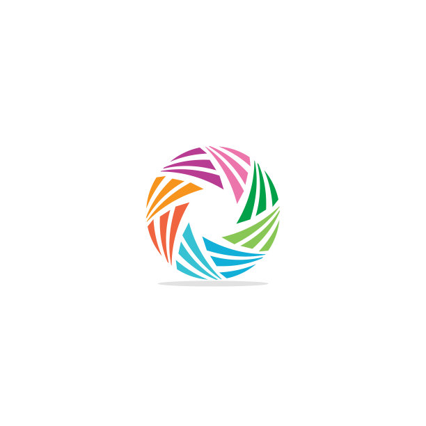 抽象的圆形形状的彩色标志图片下载