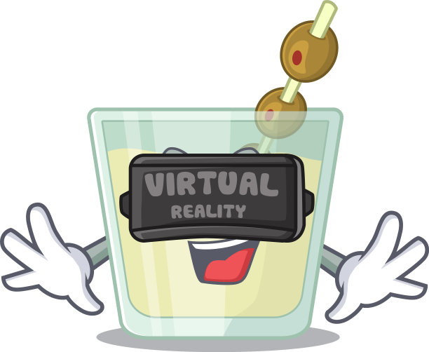 卡通形象马提尼鸡尾酒使用现代图片下载