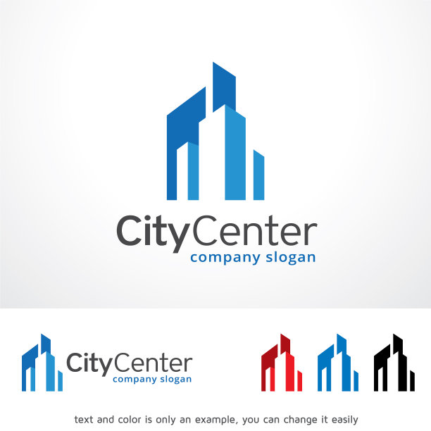 城市中心标志模板设计会徽设计图片下载