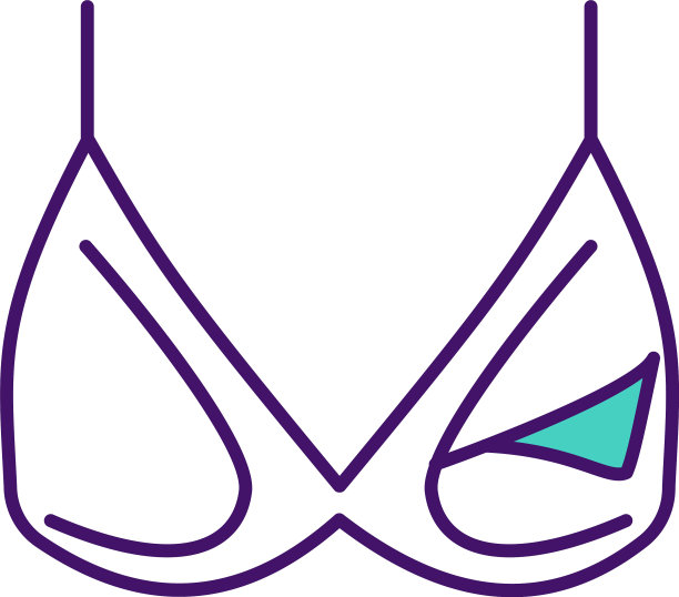 奶水胸罩RGB颜色图标图片下载