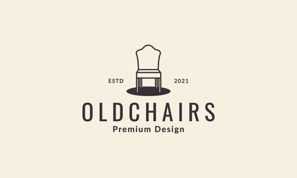 老线条经典椅子标志符号图标设计图片下载