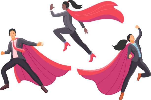 设置商人和女超人的动作图片下载