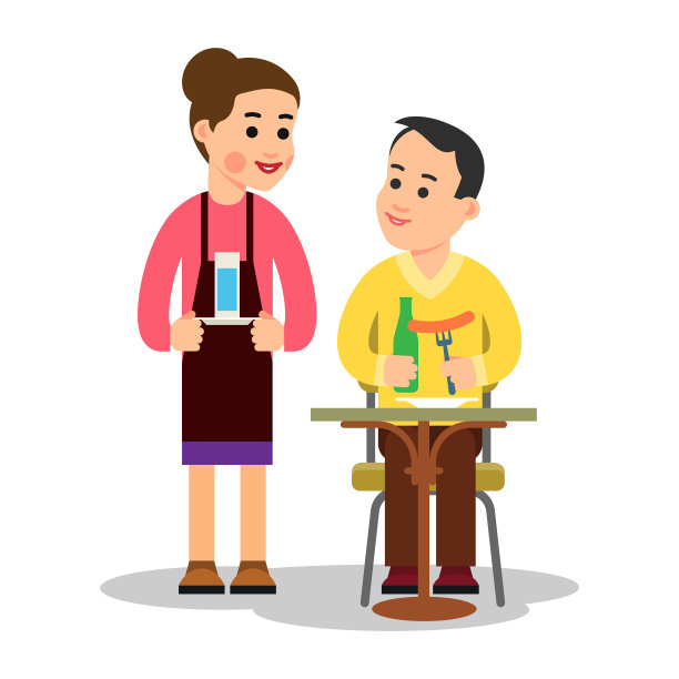 男人坐在桌子旁，吃着香肠，喝着图片下载