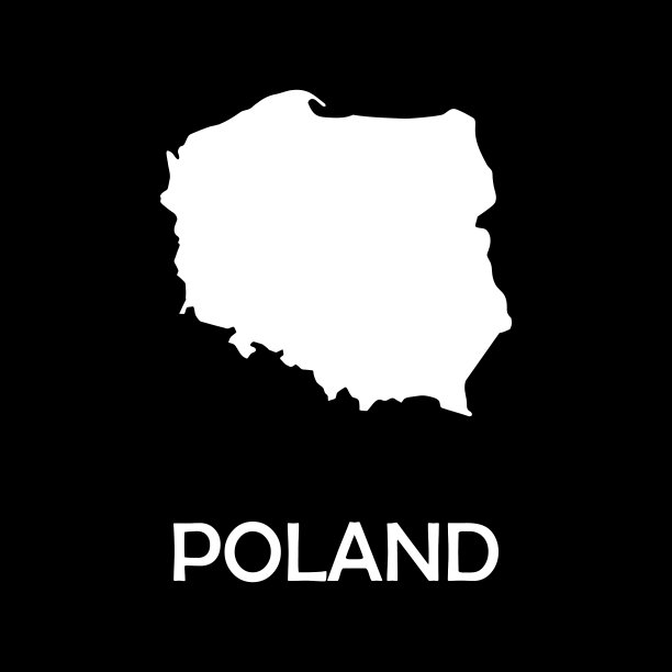 波兰以地域设置了详细的国家形态图片下载