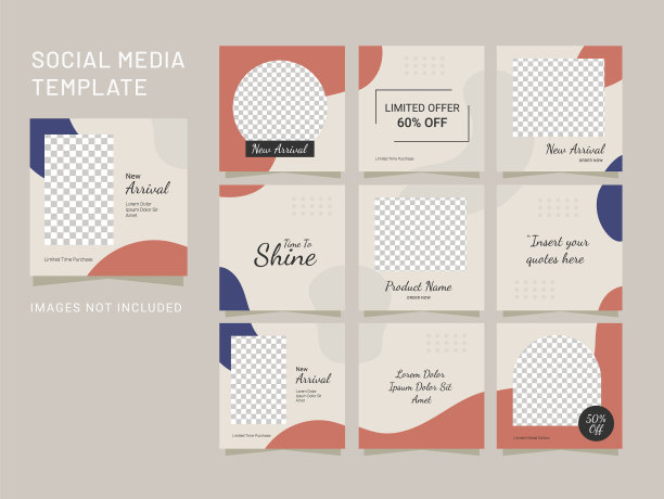 设计模板社交媒体时尚女性拼图图片下载