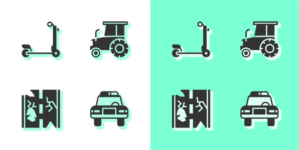 设置警车和闪光摩托车破路图片下载