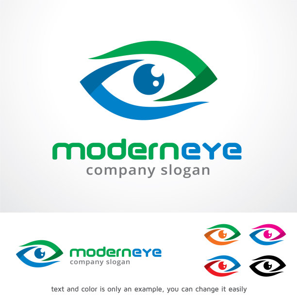 现代眼标志模板设计图片下载
