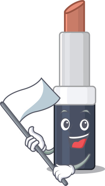 一个英雄的棕色口红吉祥物人物设计图片下载