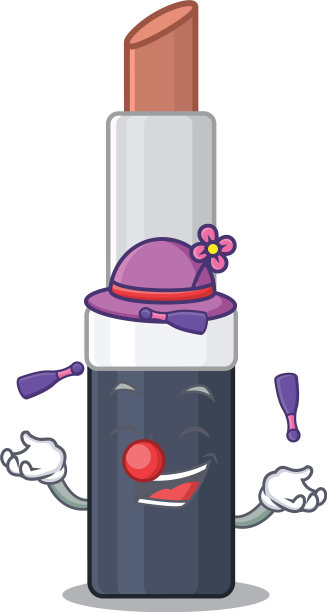 一款棕色口红卡通设计风格成功图片下载