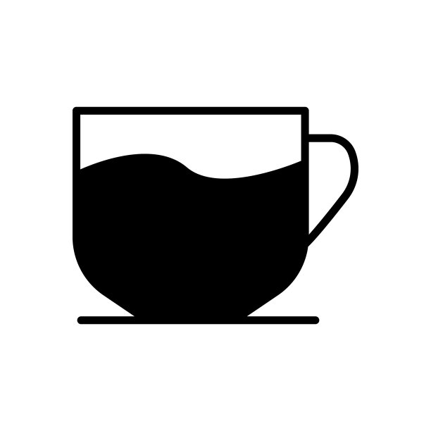 咖啡杯图标上的白色背景可编辑图片下载