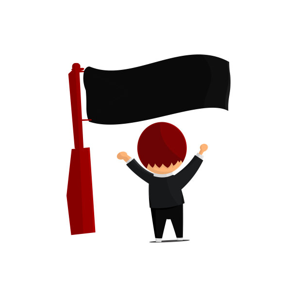 独立日插图。人们在摇动国旗。可爱的卡通人物图片下载