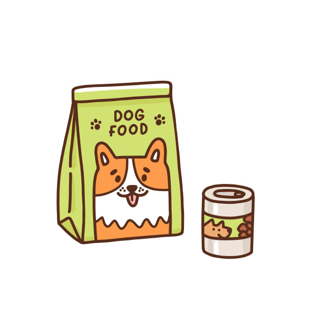 狗粮，包装干燥，罐头湿。有狗的搞笑图片。图片下载