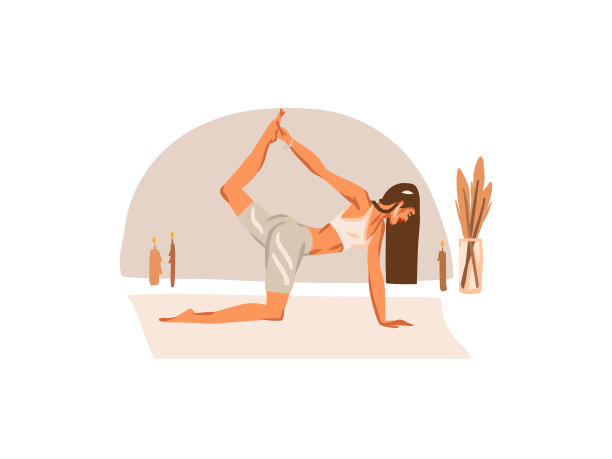 手绘抽象股票图形波希米亚图片下载