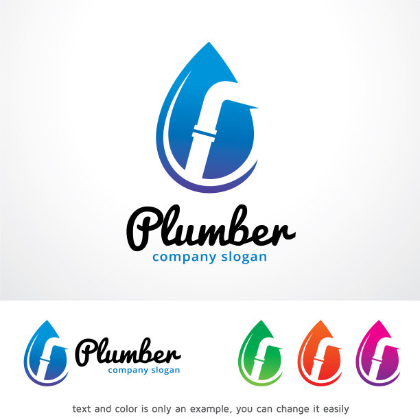 水管工标识模板设计图片下载