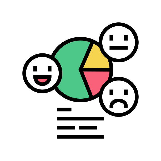 分析评论彩色图标矢量插图图片下载