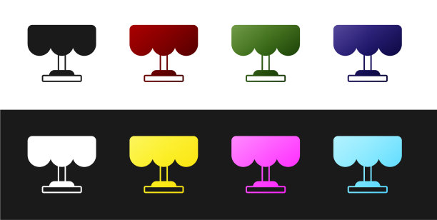 设置木桌图标隔离在黑色和白色图片下载