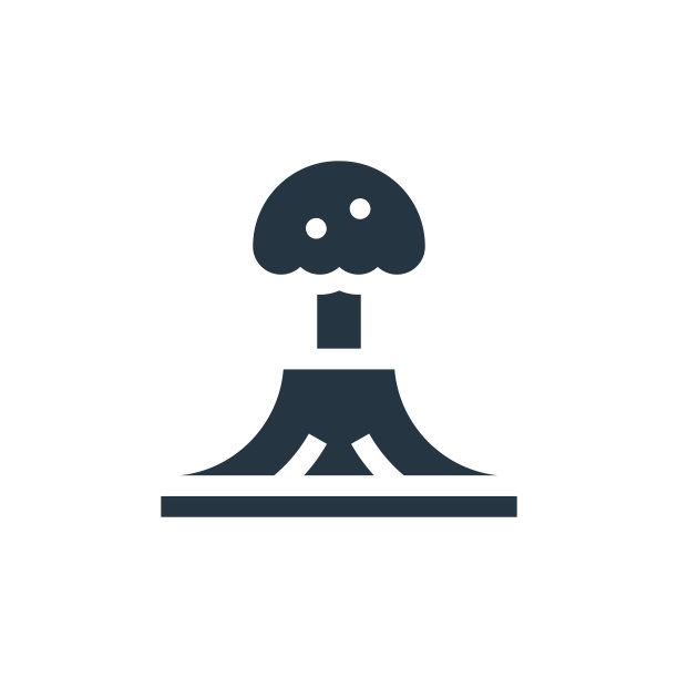 喷发图标。符号喷发图标为网站设计和移动，应用程序开发，打印。喷发图标从充满自然灾害收集孤立的白色背景…图片下载