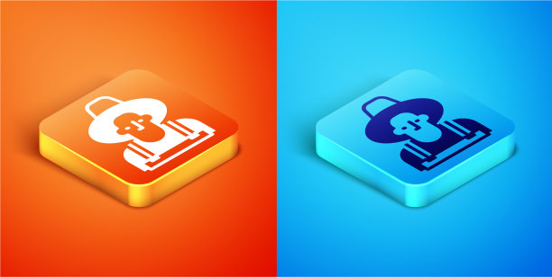 等距农民在帽子图标孤立上图片下载