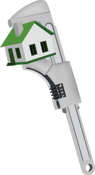 扳手收紧的房子图片下载