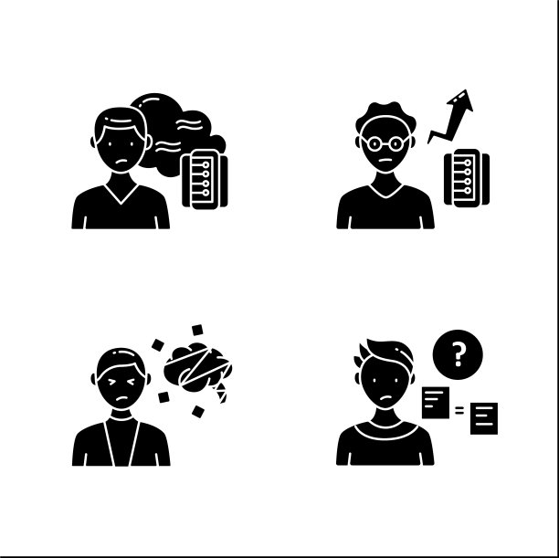 信息超载字形图标集图片下载