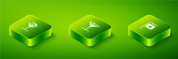 设置等距马提尼玻璃街道招牌图片下载