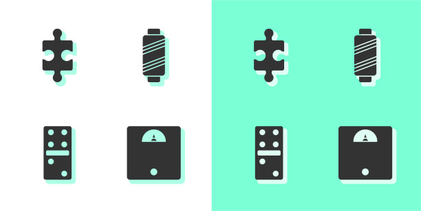 设置浴室秤片拼图多米诺和图片下载