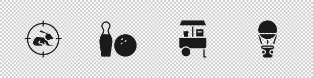 设定狩猎兔子与十字准星保龄球瓶图片下载