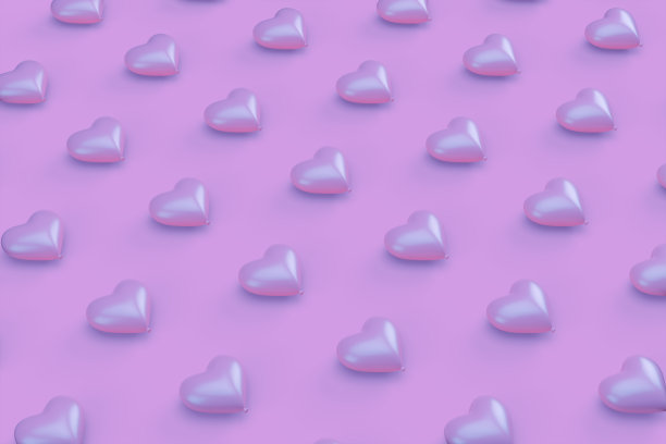 心脏形状气球等距图片下载