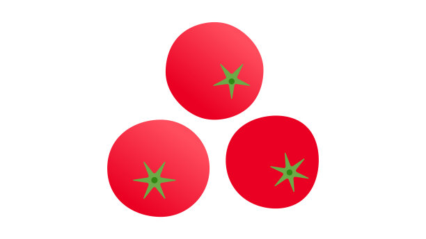 西红柿。简约风格的红番茄构成。图片下载